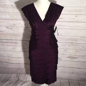 Adrianna Papell Plum Cocktail Dress